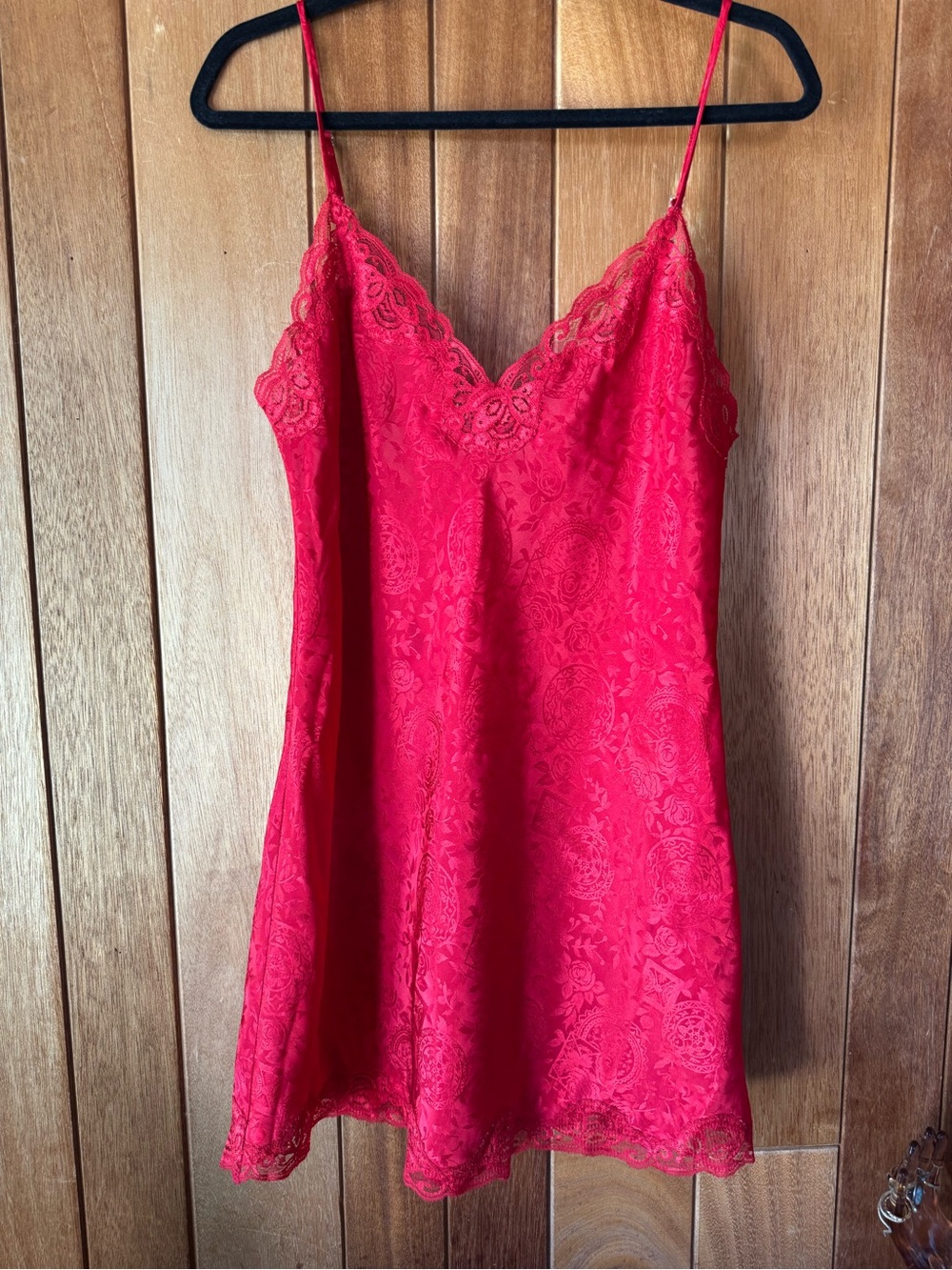 Women's Red Lace Gold Label Victoria’s Secret Slip